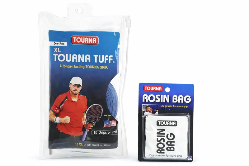 Tourna Dry Grip Pro Bundle – Tourna Tuff XL (10er Rolle) + Rosin Bag