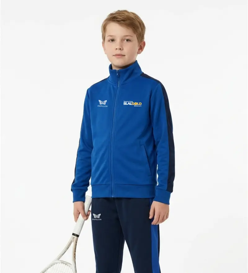 TRAININGSJACKE KNABEN, BLAU-NAVY