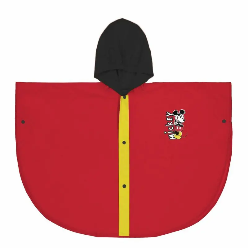 Wasserfeste Poncho mit Kapuze Mickey Mouse Rot