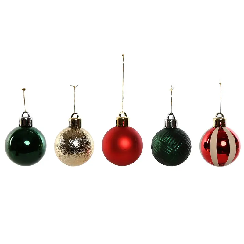 Weihnachtsbaumkugeln Home ESPRIT Rot grün Polyäthylen 27 x 4 x 26 cm (20 Stücke)