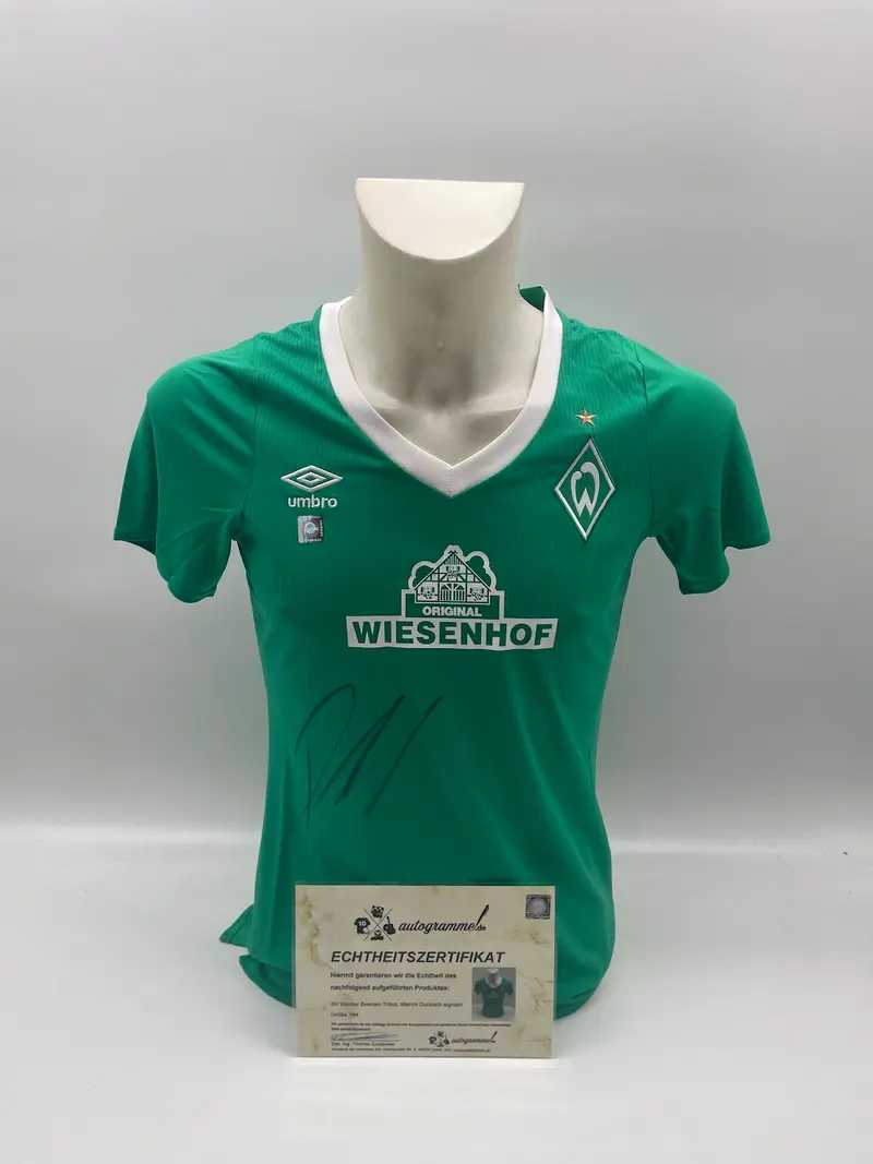 Werder Bremen Frauentrikot Marvin Duksch signiert Autogramm Umbro Neu COA 164