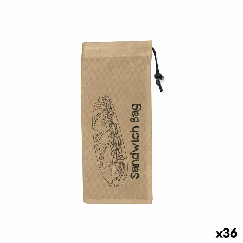 Wiederverwendbare Säcke für Lebensmittel Quttin Brotzeitdose TNT (Non Woven) 3 Stücke 13 x 30 cm (36 Stück)