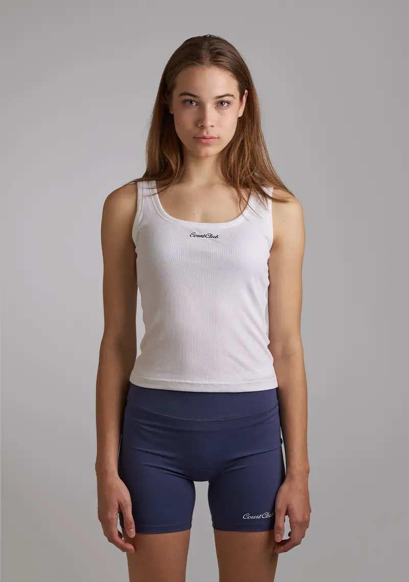 Women’s White Basic Top with embroidery