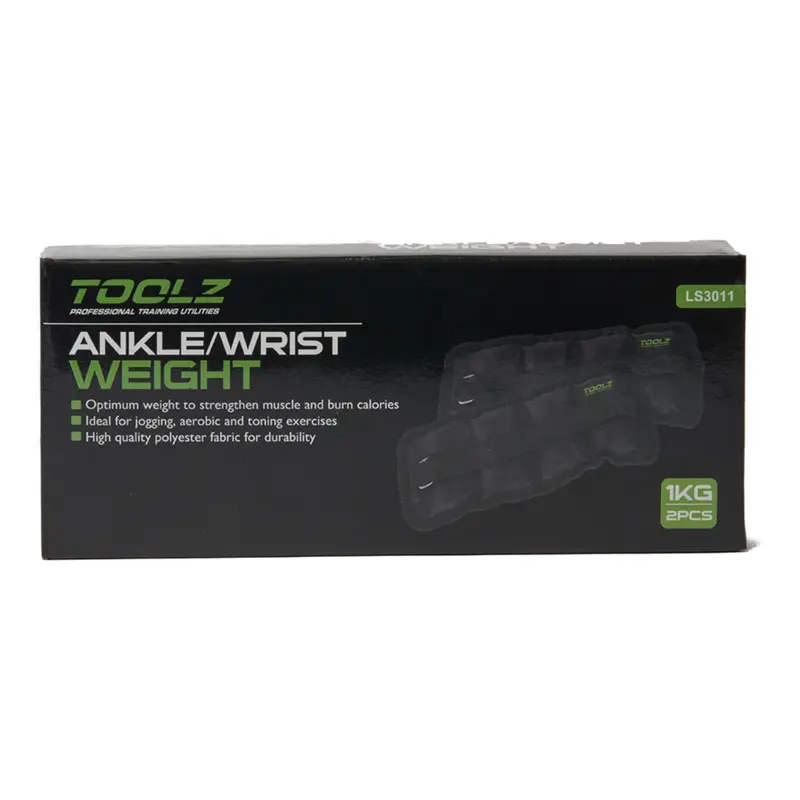 Wrist/Ankle Weight 1kg-2pcs Gewichtsmanschetten-Schwarz