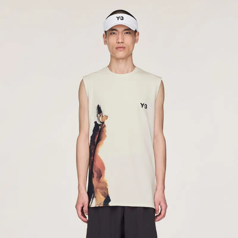 Y-3 Tank-Top Herren-Creme,Mehrfarbig