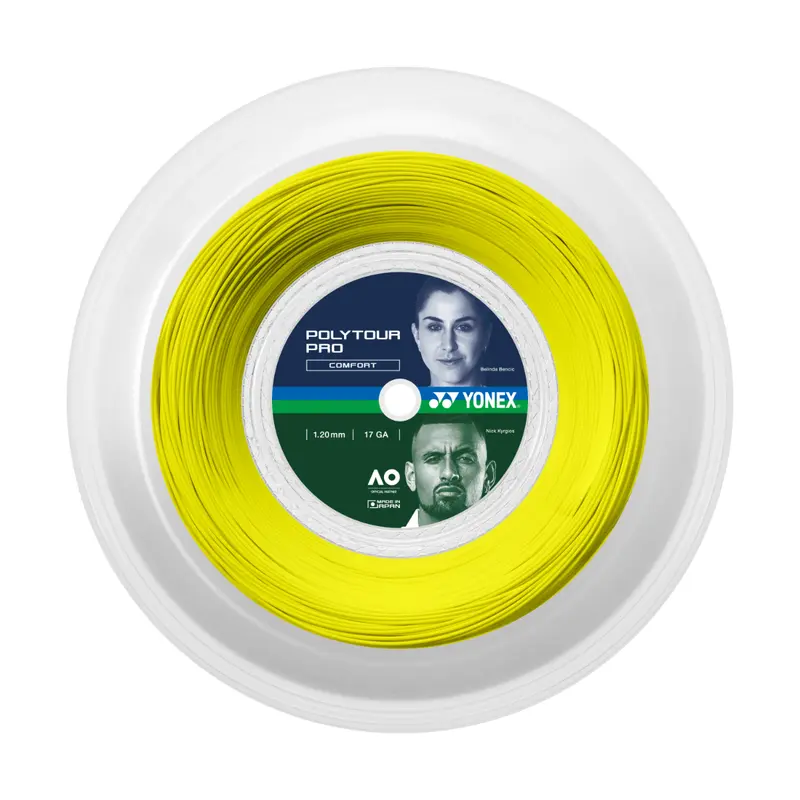 Yonex PolyTour Pro 1.25 mm 200m Rolle gelb